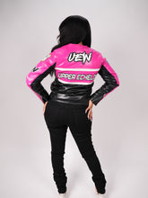 Load image into Gallery viewer, Womens Leather Racer Jacket